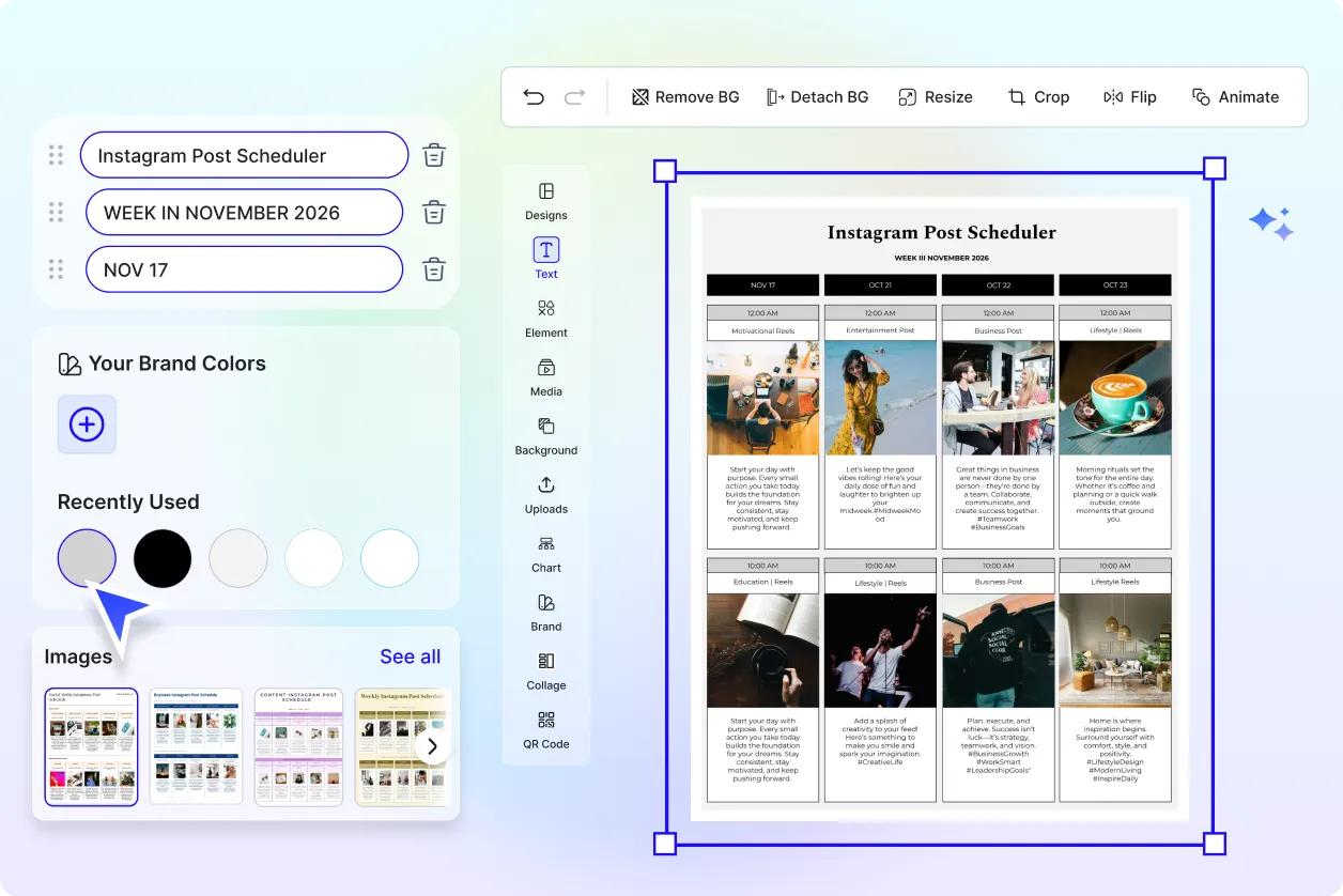 Free AI Instagram Post Schedule Generator, Smart Social Media Scheduler for Business